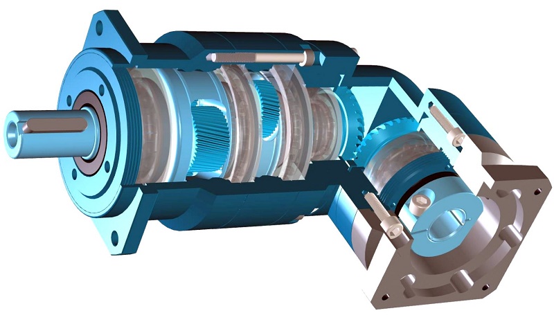 Right-angle high precision planetary gearbox