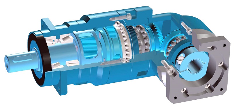 Orthogonal planetary gearbox