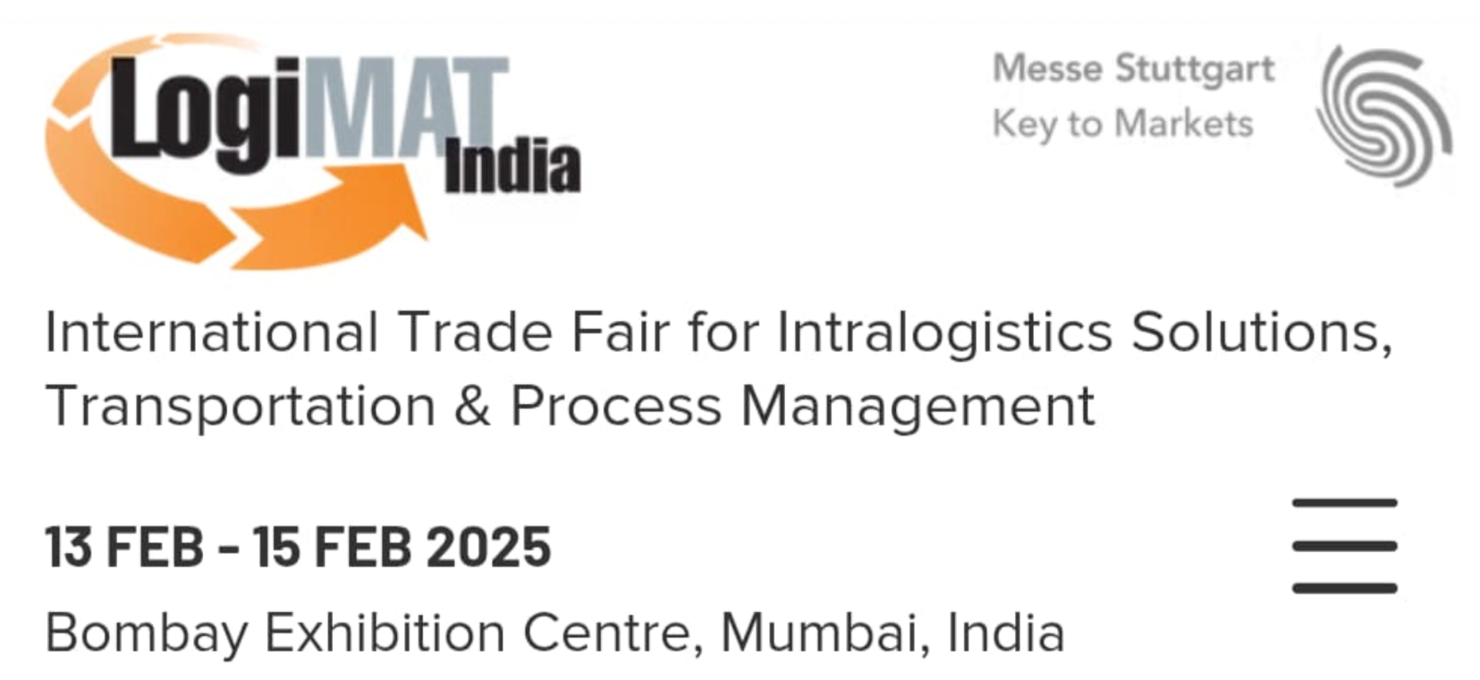 Meet us at LogiMAT INDIA 2025